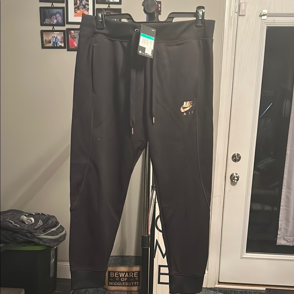 Nike Kids Black and Gold Joggers